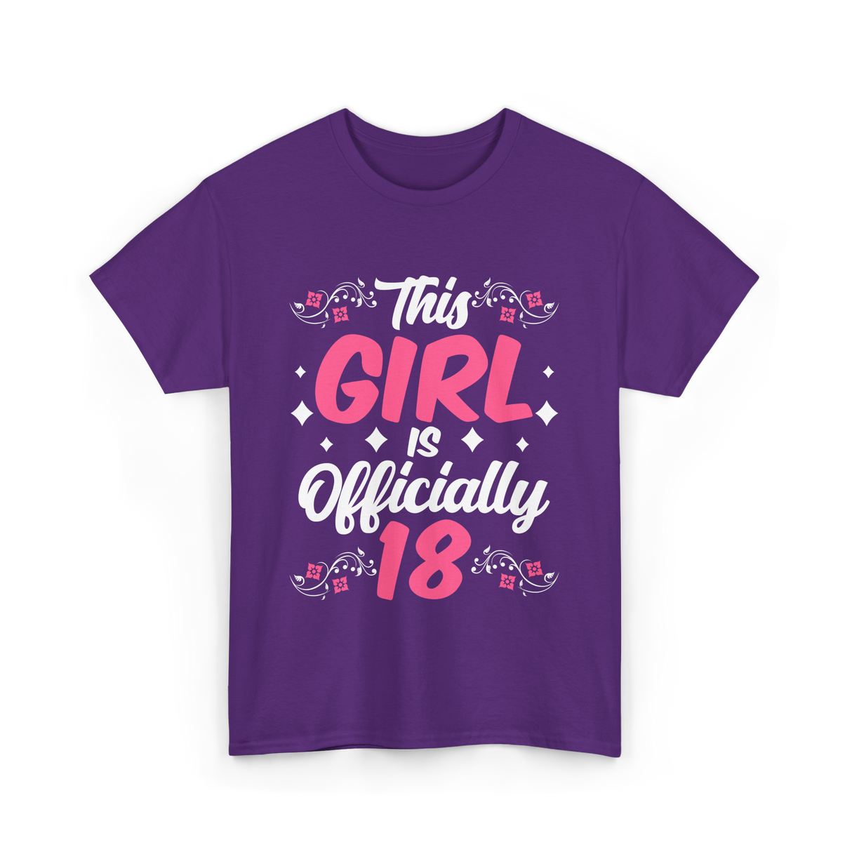 This Girl Is Officially 18 Birthday T-Shirt - Purple