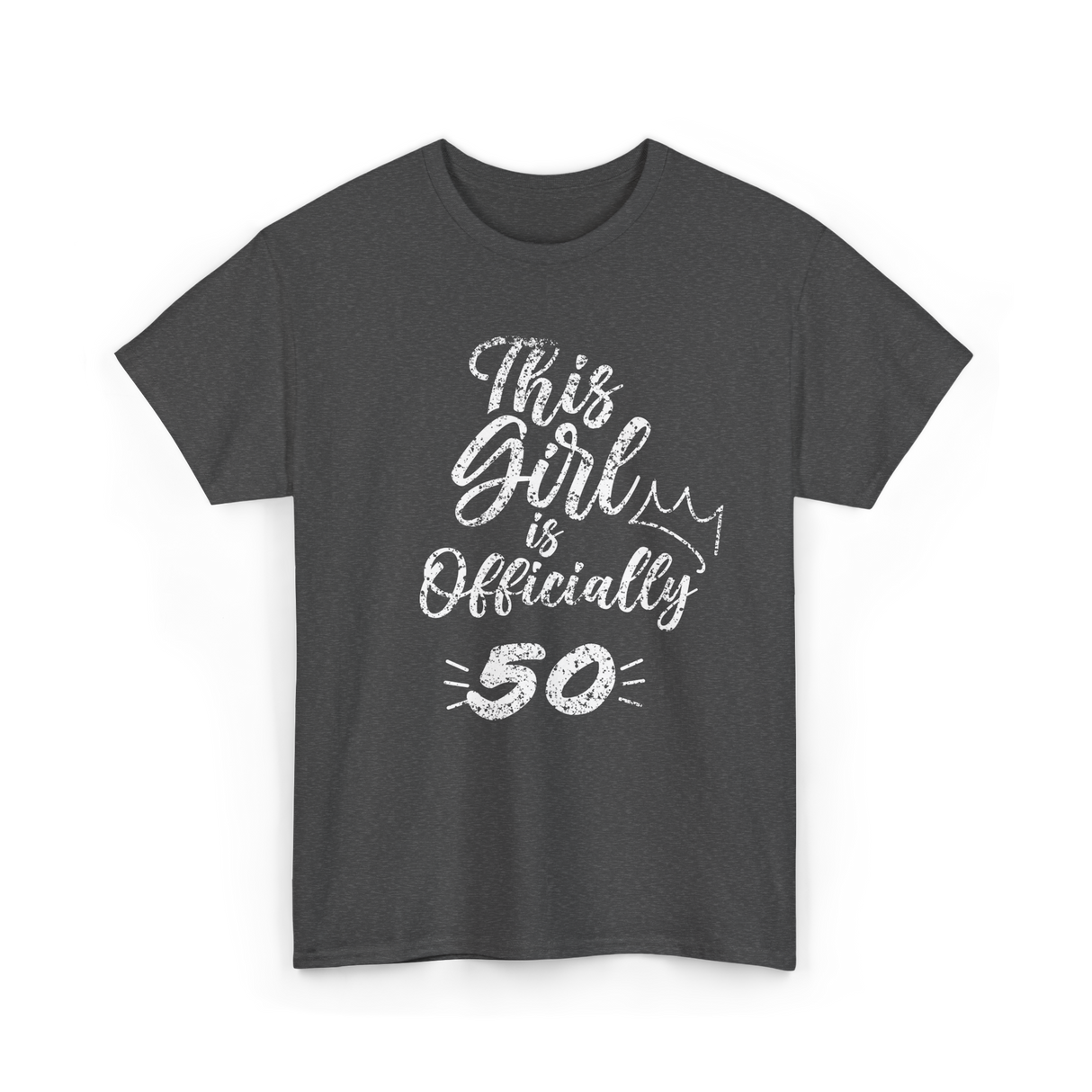 This Girl Is Officially 50 Birthday T-Shirt - Dark Heather