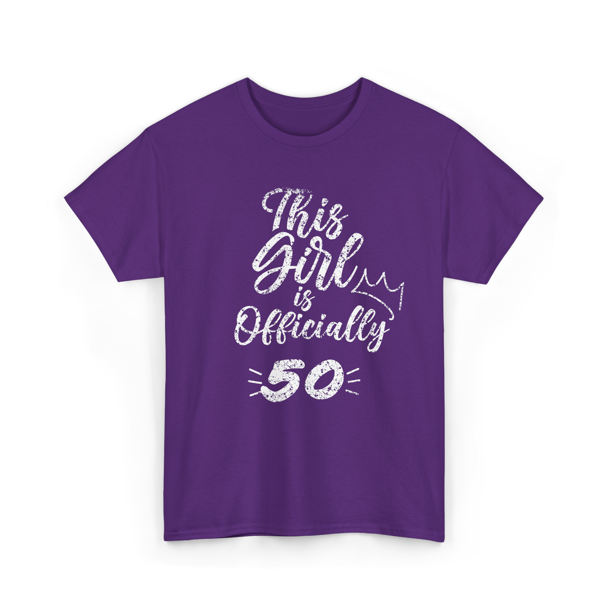 This Girl Is Officially 50 Birthday T-Shirt - Purple