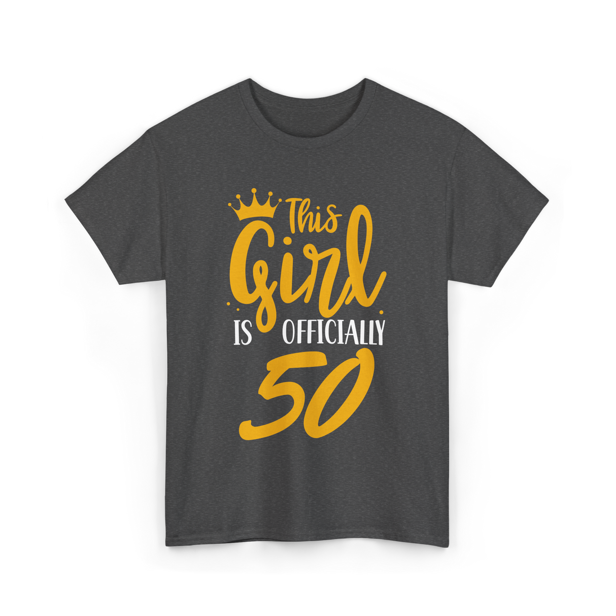 This Girl Is Officially 50 Birthday T-Shirt - Dark Heather