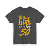 This Girl Is Officially 50 Birthday T-Shirt - Dark Heather