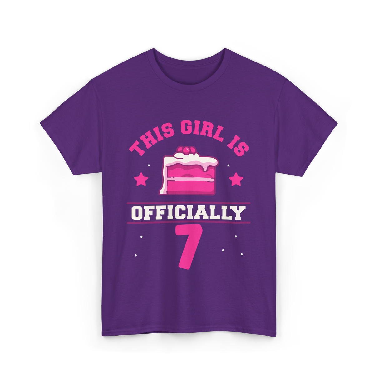 This Girl Is Officially 7 Birthday T-Shirt - Purple