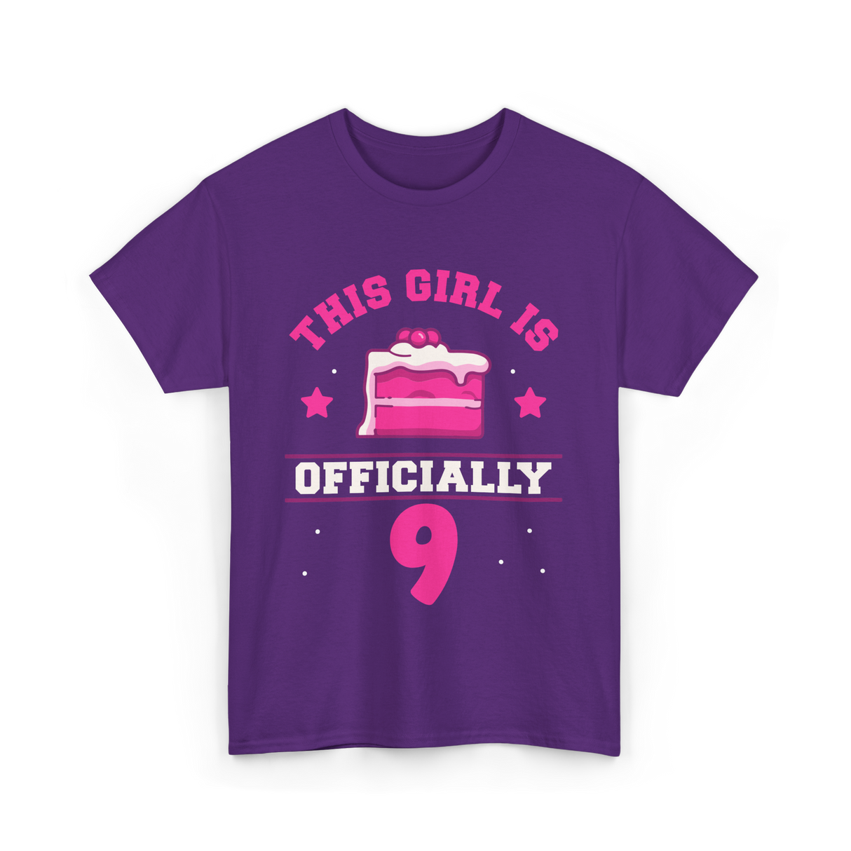 This Girl Is Officially 9 Birthday T-Shirt - Purple