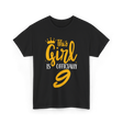 This Girl Is Officially 9 Birthday T-Shirt - Black