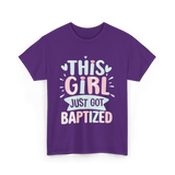 This Girl Just Baptized Baptism T-Shirt - Purple