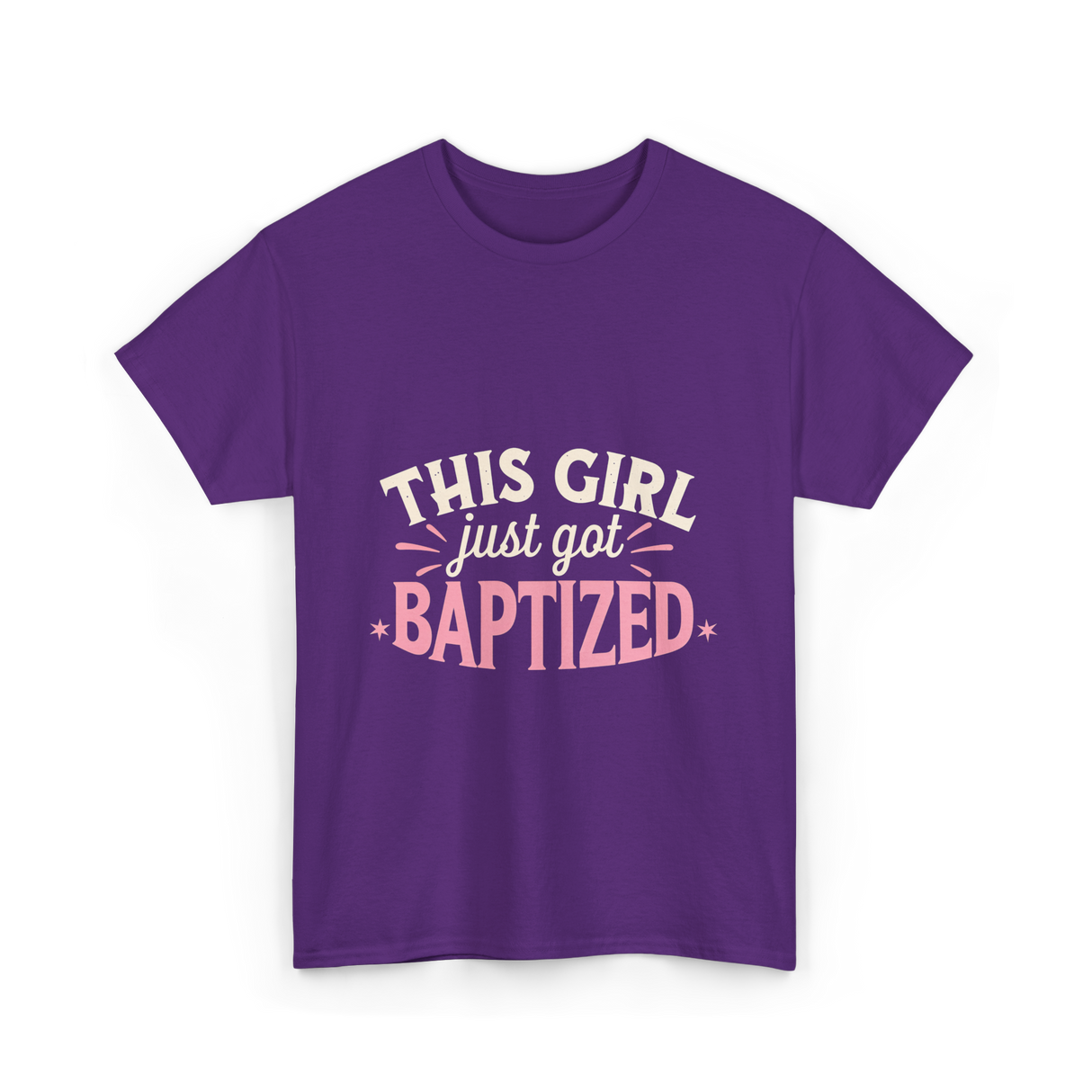 This Girl Just Got Baptized Baptism T-Shirt - Purple