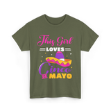 This Girl Loves Cinco De Mayo Fiesta T-Shirt - Military Green