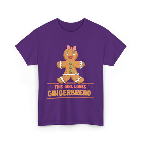 This Girl Loves Gingerbread T-Shirt - Purple