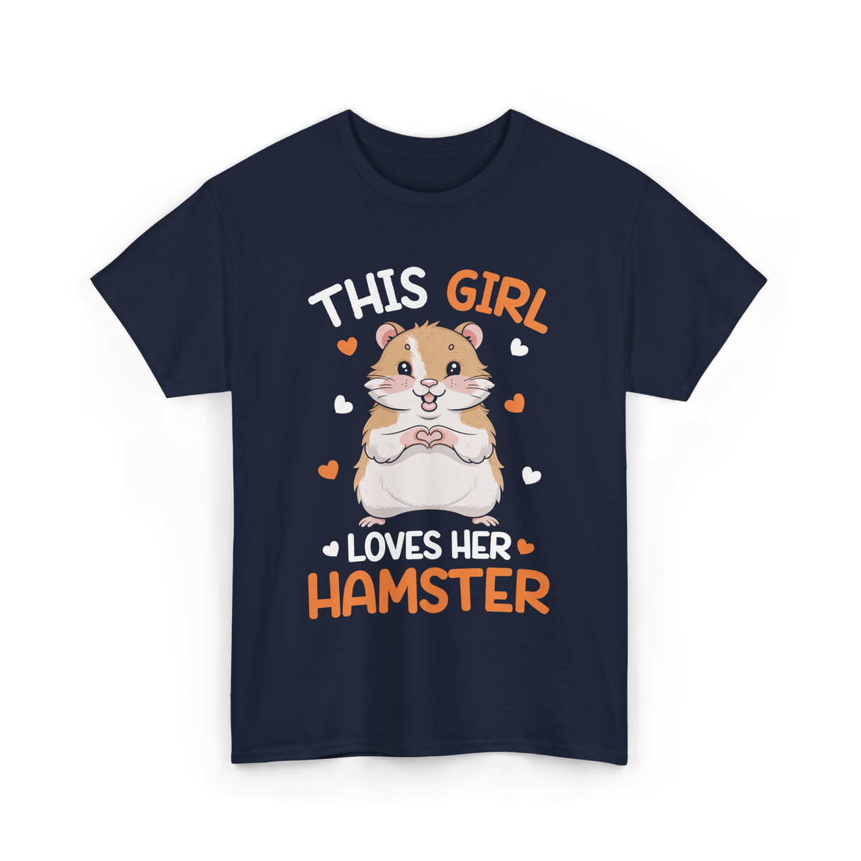 This Girl Loves Hamster Hamsters T-Shirt - Navy