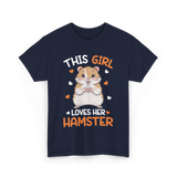 This Girl Loves Hamster Hamsters T-Shirt - Navy