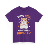 This Girl Loves Hamster Hamsters T-Shirt - Purple