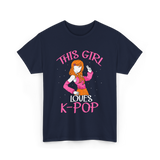 This Girl Loves K-Pop Music T-Shirt - Navy