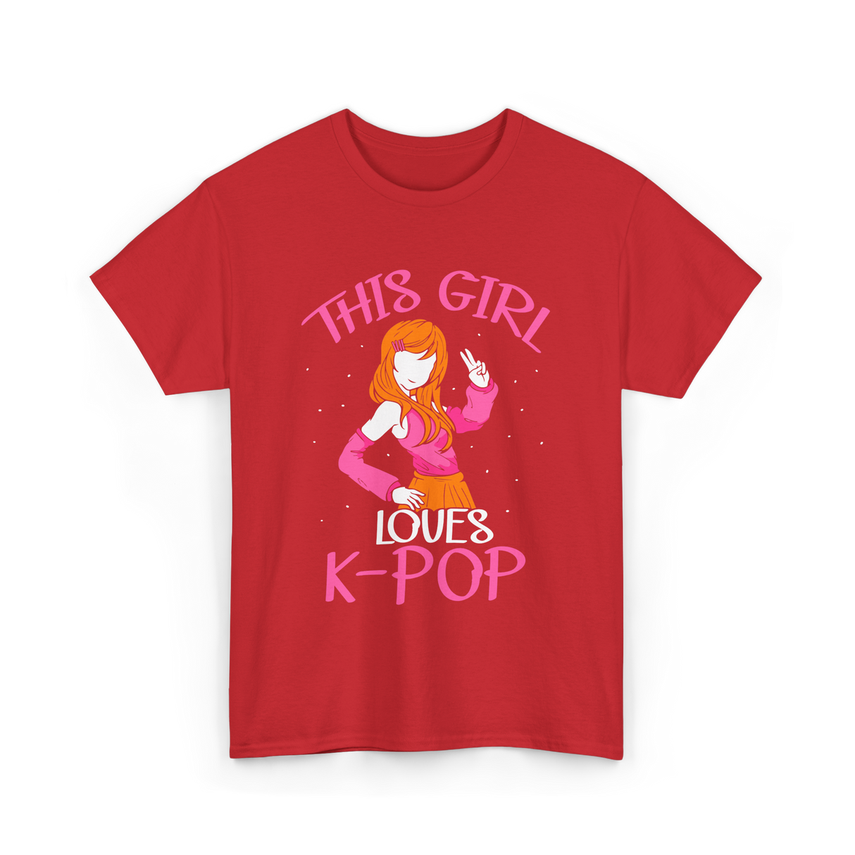 This Girl Loves K-Pop Music T-Shirt - Red