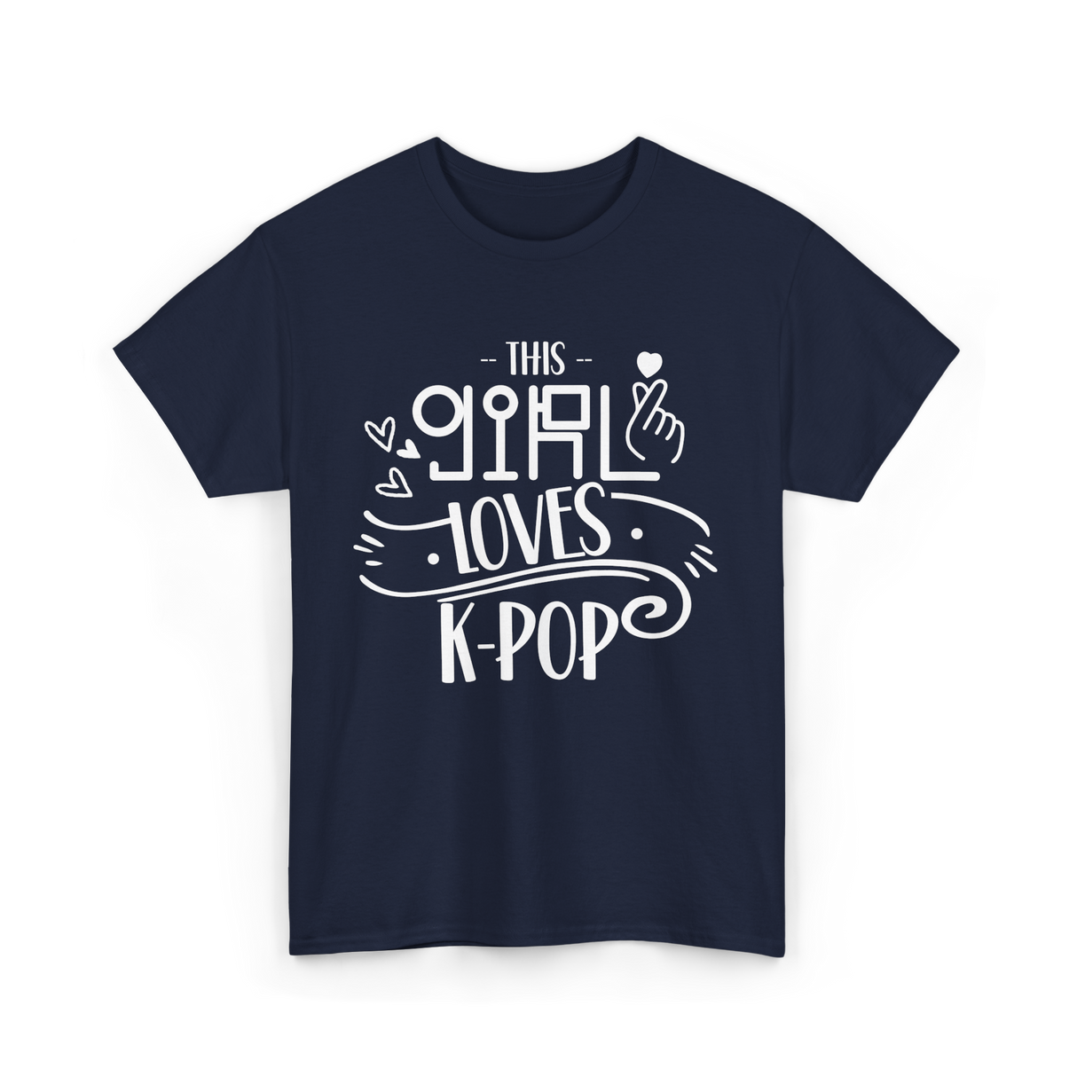 This Girl Loves K-Pop T-Shirt - Navy