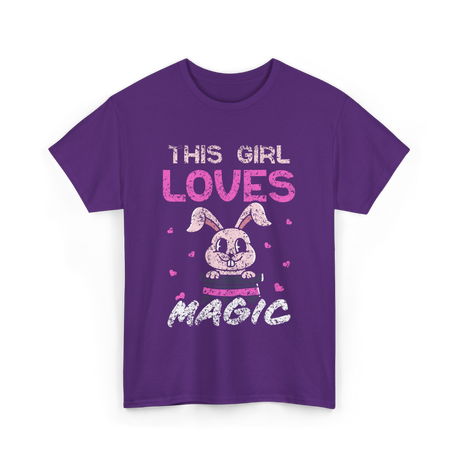 This Girl Loves Magic Bunny T-Shirt - Purple