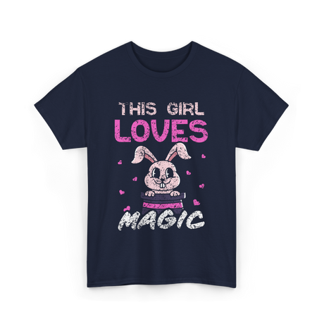 This Girl Loves Magic Bunny T-Shirt - Navy