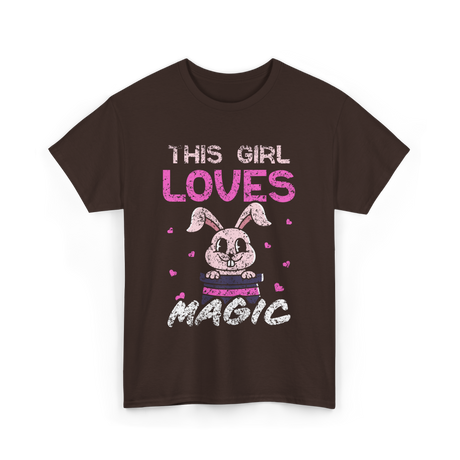 This Girl Loves Magic Bunny T-Shirt - Dark Chocolate