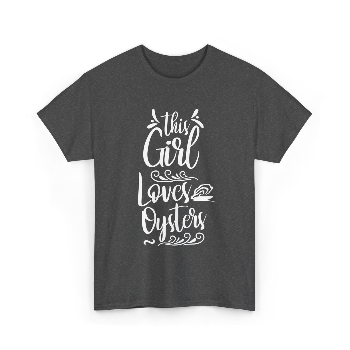 This Girl Loves Oysters Oyster T-Shirt - Dark Heather