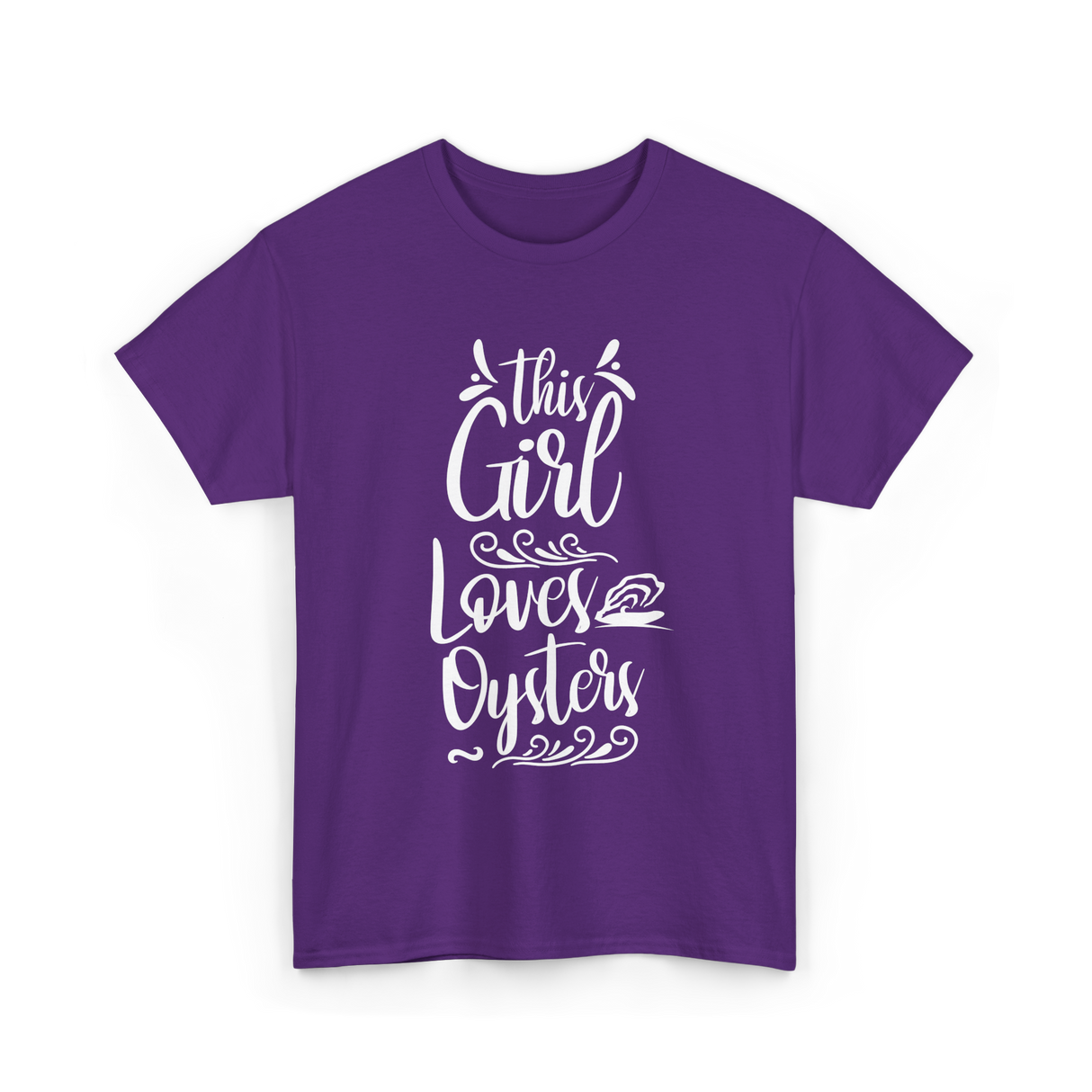 This Girl Loves Oysters Oyster T-Shirt - Purple