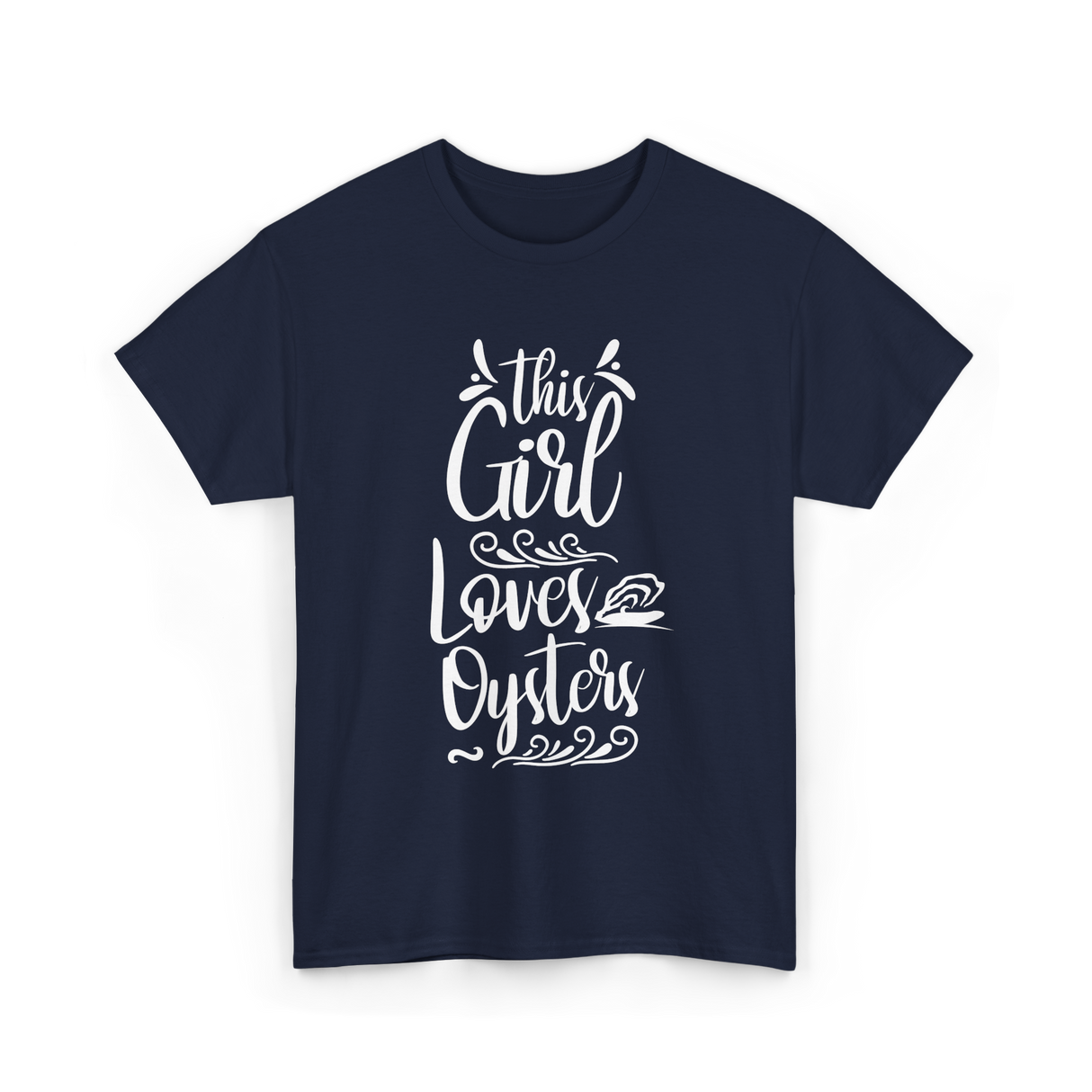 This Girl Loves Oysters Oyster T-Shirt - Navy