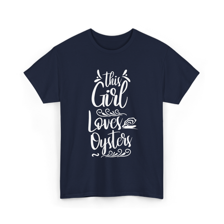 This Girl Loves Oysters Oyster T-Shirt - Navy