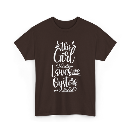 This Girl Loves Oysters Oyster T-Shirt - Dark Chocolate