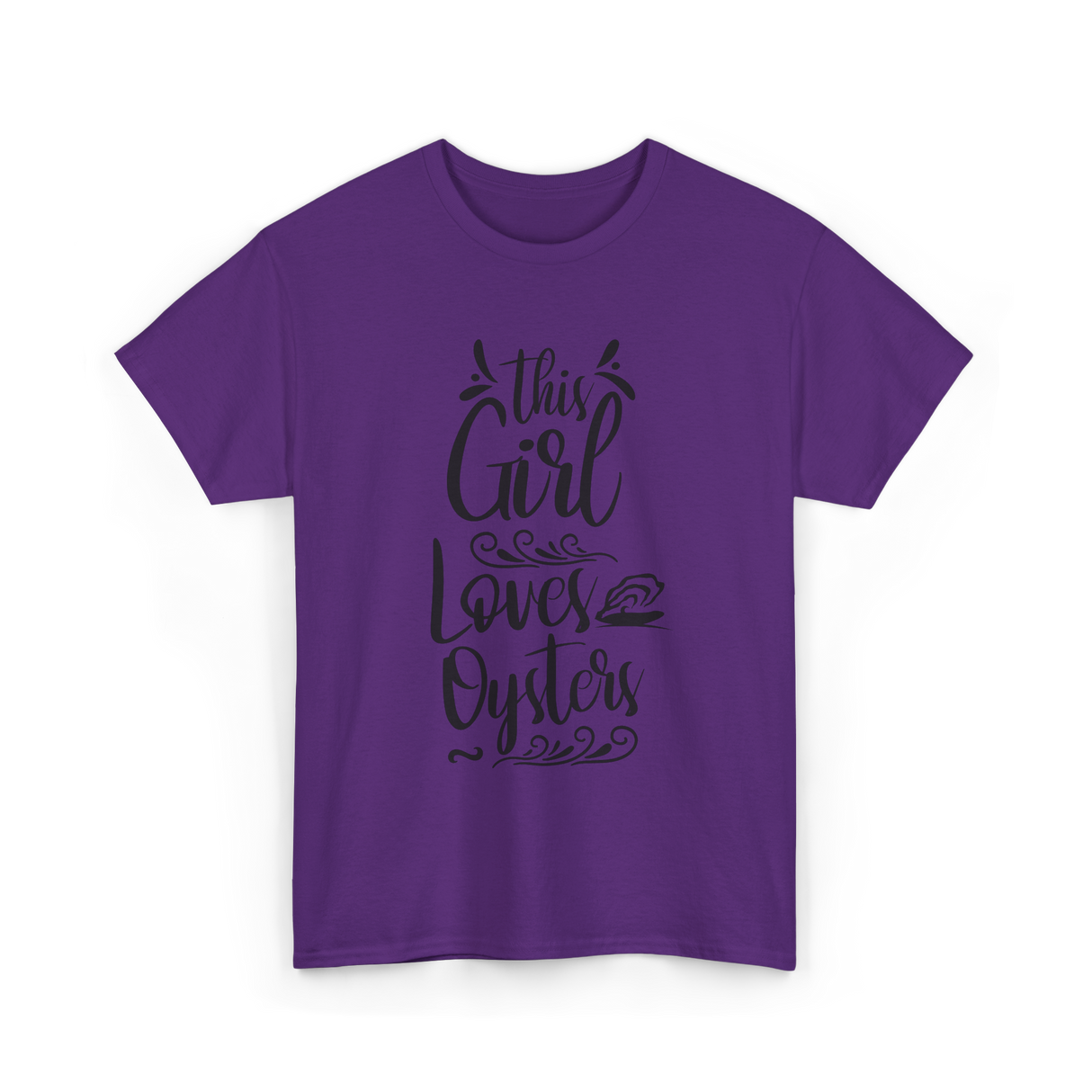 This Girl Loves Oysters Shucker T-Shirt - Purple