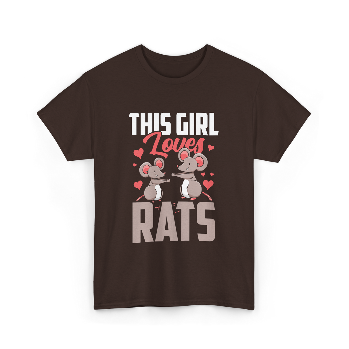 This Girl Loves Rats Animal T-Shirt - Dark Chocolate