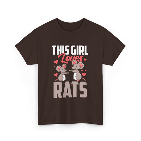 This Girl Loves Rats Animal T-Shirt - Dark Chocolate