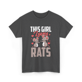 This Girl Loves Rats Animal T-Shirt - Dark Heather