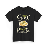 This Girl Loves Raviolis Pasta T-Shirt - Black