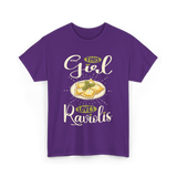 This Girl Loves Raviolis Pasta T-Shirt - Purple