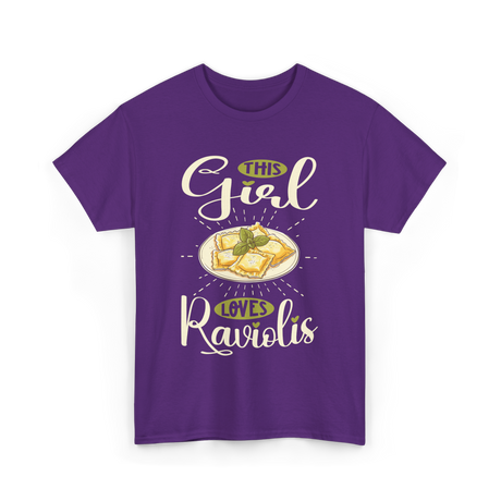 This Girl Loves Raviolis Pasta T-Shirt - Purple