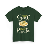 This Girl Loves Raviolis Pasta T-Shirt - Forest Green