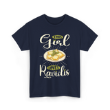 This Girl Loves Raviolis Pasta T-Shirt - Navy