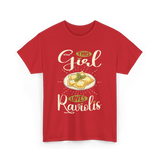 This Girl Loves Raviolis Pasta T-Shirt - Red