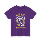 This Girl Loves Wrestling T-Shirt - Purple