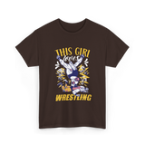 This Girl Loves Wrestling T-Shirt - Dark Chocolate