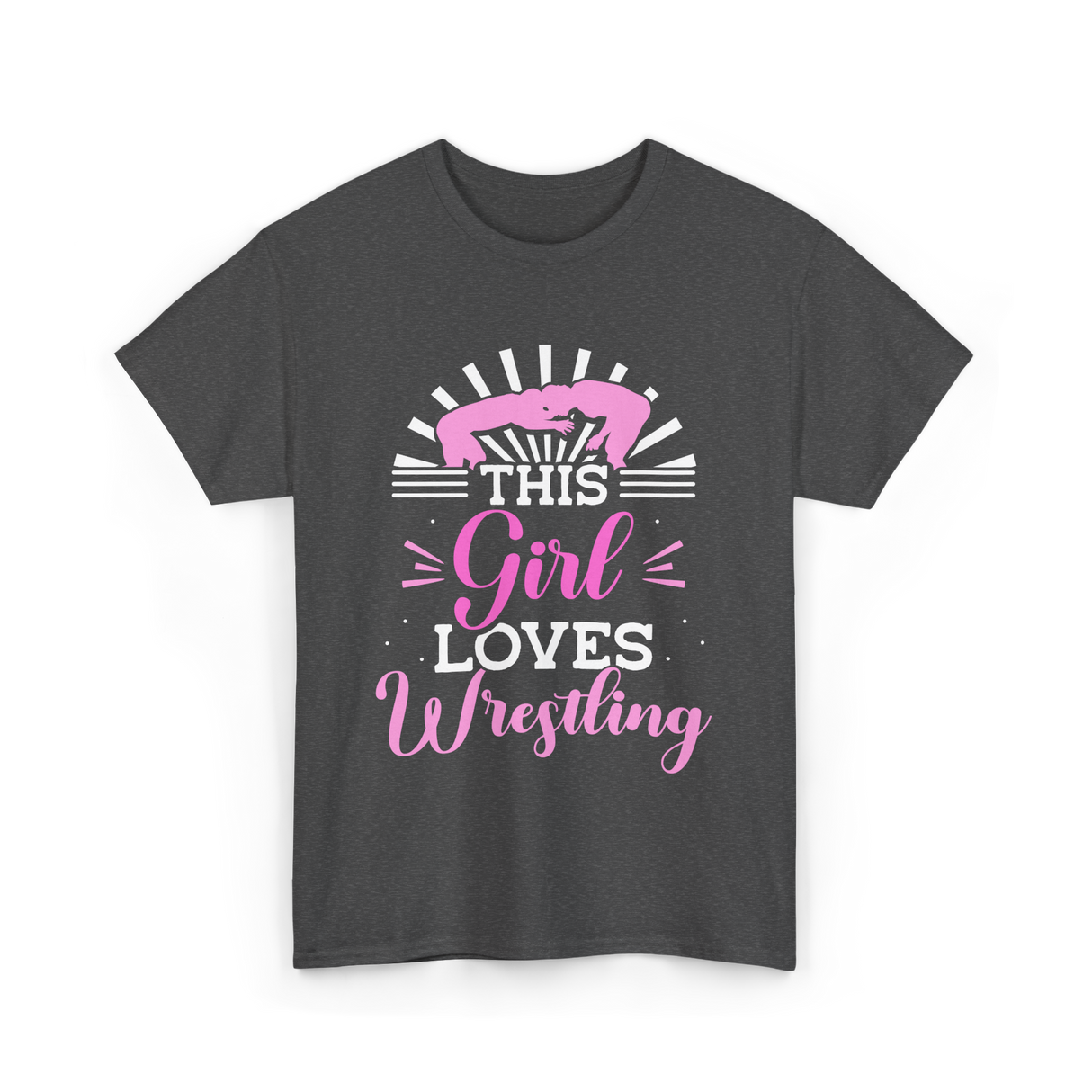 This Girl Loves Wrestling T-Shirt - Dark Heather