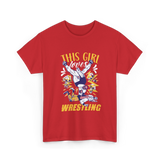 This Girl Loves Wrestling T-Shirt - Red