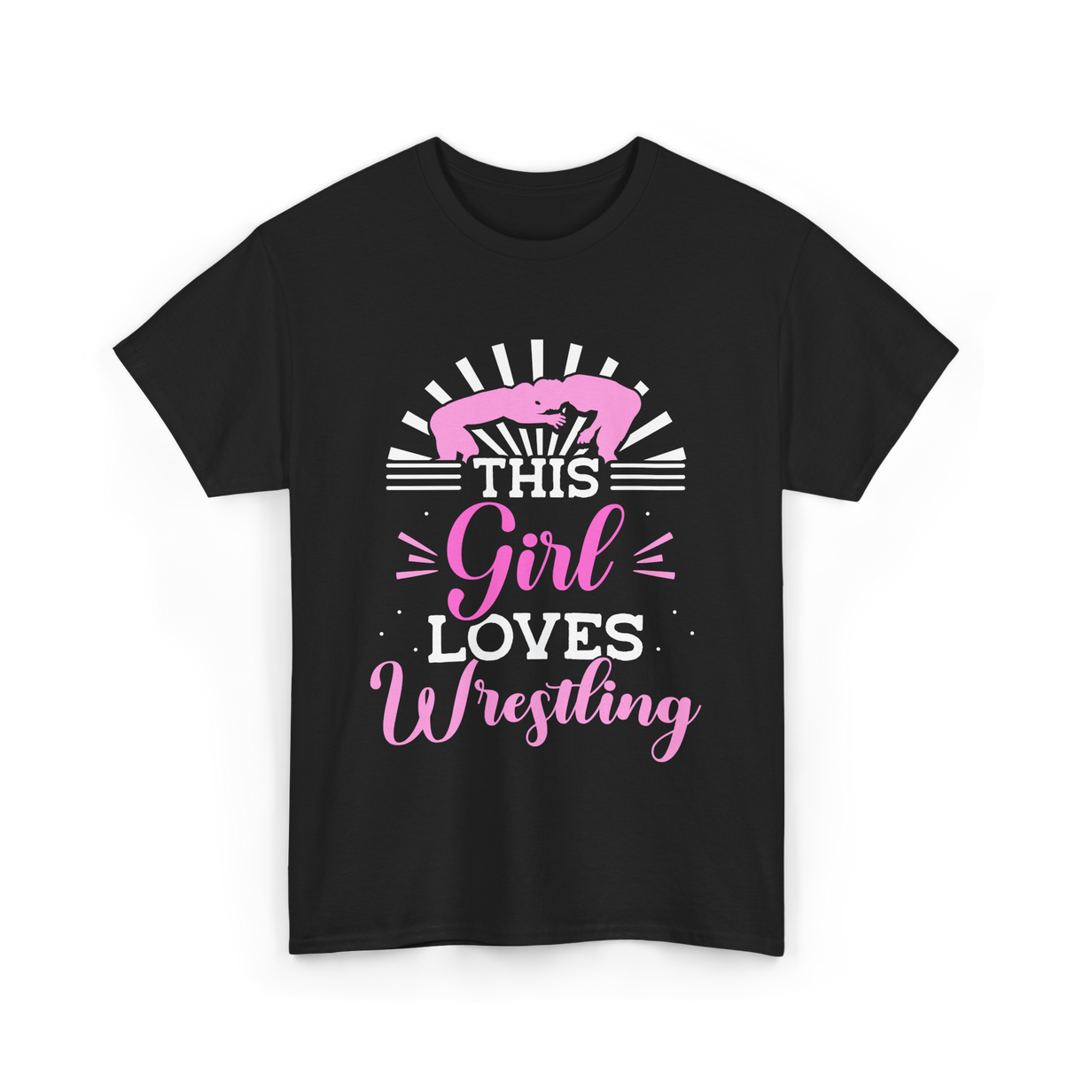 This Girl Loves Wrestling T-Shirt - Black