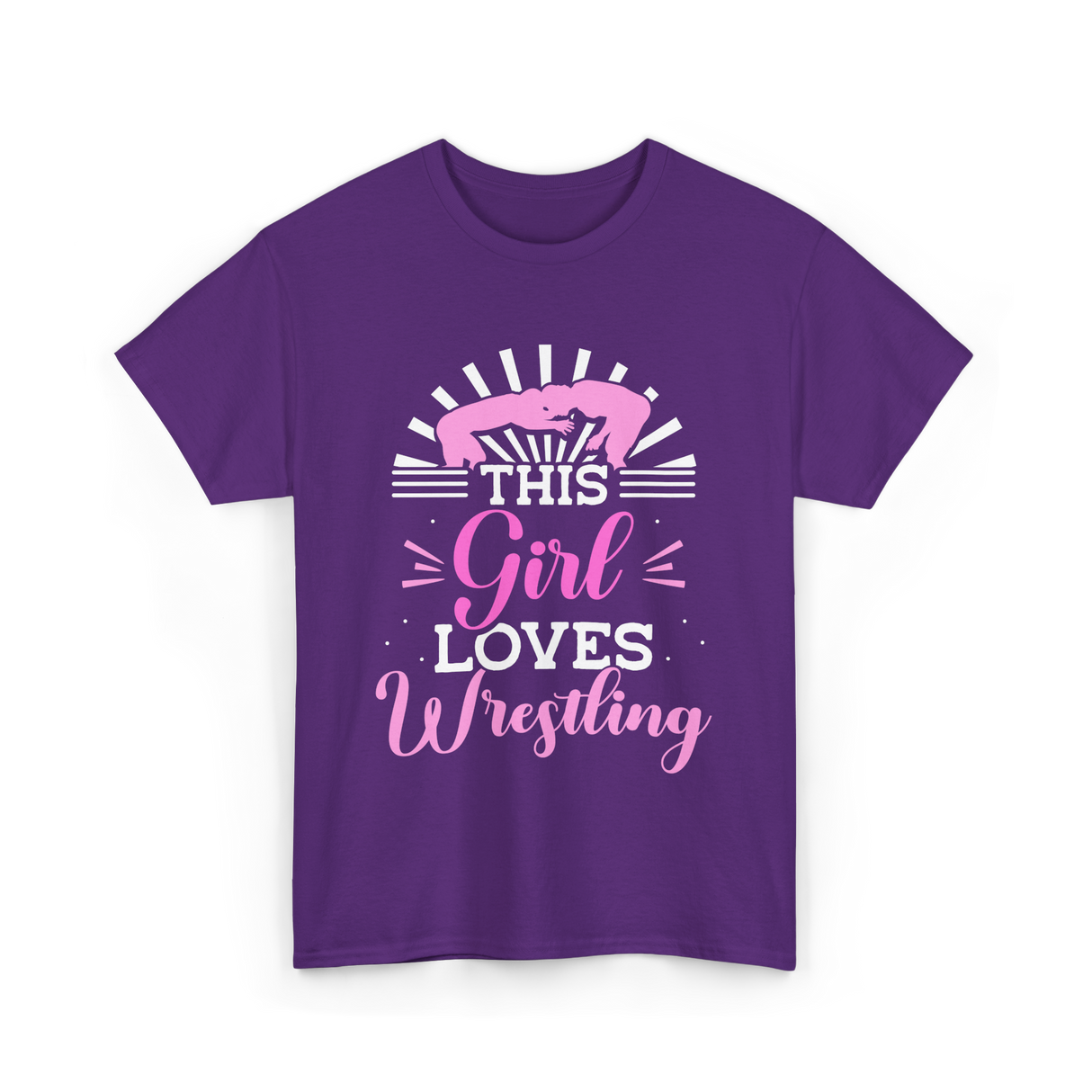 This Girl Loves Wrestling T-Shirt - Purple