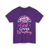 This Girl Loves Wrestling T-Shirt - Purple