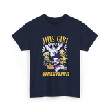 This Girl Loves Wrestling T-Shirt - Navy