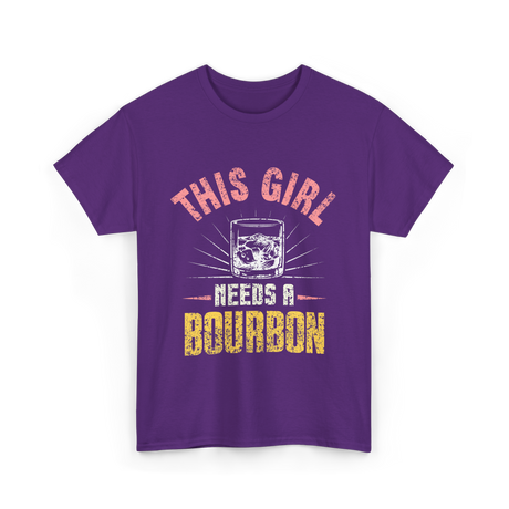 This Girl Needs Bourbon T-Shirt - Purple