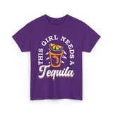 This Girl Needs Tequila T-Shirt - Purple