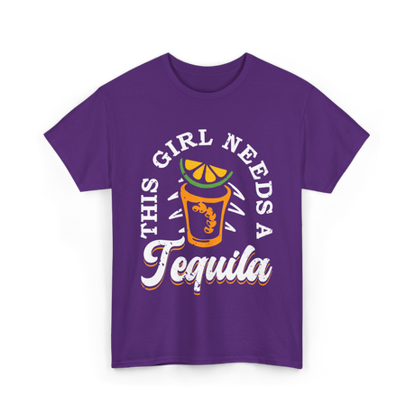 This Girl Needs Tequila T-Shirt - Purple