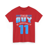 This Guy Is 11 Boy Birthday T-Shirt - Red