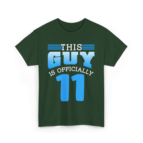 This Guy Is 11 Boy Birthday T-Shirt - Forest Green