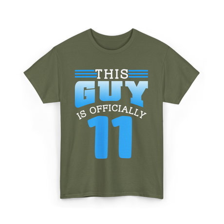 This Guy Is 11 Boy Birthday T-Shirt - Military Green